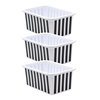 Teacher Created Resources Storage Bin, Plastic, Black/White, 3 PK 20400